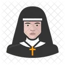 Weisse Nonne Katholisch Geistlicher Icon