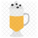 Weisser Schokoladenkaffee Eiskaffee Kaltgetrank Symbol