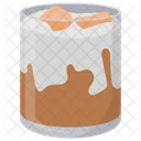 White Russian Kaffeelikor Sahne Symbol