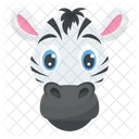 Zebra Tier Gesicht Icon