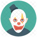 Weissgesichtiger Clown Zirkus Joker Tramp Clown Symbol