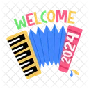 Welcome 2024 Accordion Musical Instrument 아이콘