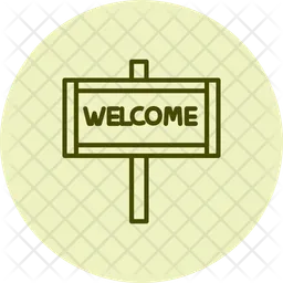 Welcome sign  Icon