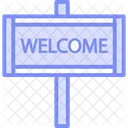 Welcome Sign Duotone Line Icon Icon