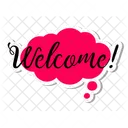 Welcome Sticker  Icon