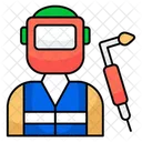 溶接工、労働者、作業員 アイコン