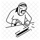 Welder Worker Fabrication Icon
