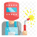 Welder Worker Occupation Icon