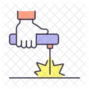 Welding Hand Holding Welding Torch Icon