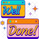 Well Done y2k Sticker  Icono