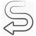 Pfeil Nach Links Strassenrichtungspfeil Hinweispfeil Icon