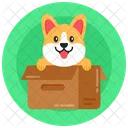 Hundelieferung Welpenbox Hundepaket Symbol