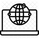 Welt Arbeitsliniensymbol Icon