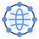 Weltweit verbundener Server  Symbol