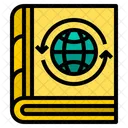 Weltbuch Globales Buch Globales Wissen Icon