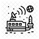 Weltraumbasis Sende Signal Weltraum Basis Symbol