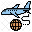 Flugzeug Export Luftweg Icon