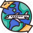 Flugzeug Global Reisen Icon