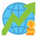 Global Wachstum Pfeil Geld Symbol