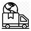 Globale Lieferung Weltweite Logistik Internationale Lieferung Symbol