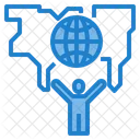 Globaler Geschaftsmann Global Interner Geschaftsmann Symbol