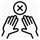 Weniger berühren  Symbol