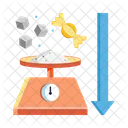 Weniger Zucker essen  Symbol