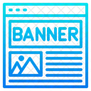 Werbebanner  Symbol