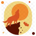 Werewolf Howl Halloween Pumpkin Icône