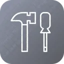 Werkzeug Hammer Bau Icon