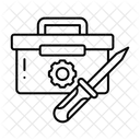 Werkzeugkasten mit Schraubendreher  Symbol