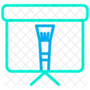 Prasentationstafel Prasentation Des Werkzeugs Pinselwerkzeug Symbol