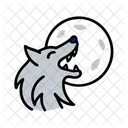 Werwolf Mond Bestie Symbol