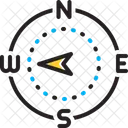 West Direction Compass Icon