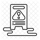 Wet Floor Warning Floor Icon