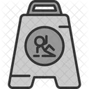 Wet Floor Caution Cleaning Icon