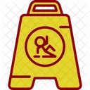 Wet Floor Caution Cleaning Icon