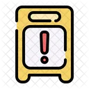 Wet Floor Cleaning Warning Board Icon