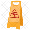 Wet Floor Caution Caution Sign Board Icon