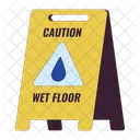 Wet floor caution sign  Symbol