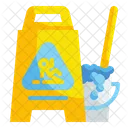 Wet Floor Warning Signaling Icône