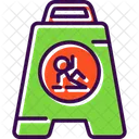 Wet Floor Caution Cleaning Icon