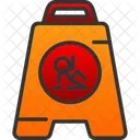 Wet Floor Caution Cleaning Icon