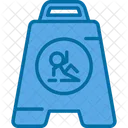 Wet Floor Caution Cleaning Icon
