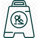 Wet Floor Caution Cleaning Icon