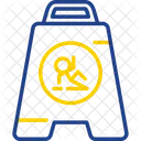Wet Floor Caution Cleaning Icon