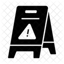 Wet floor sign  Icon