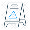 Wet floor sign  Icon