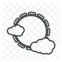 Wetter Bewolkt Sonnig Icon