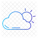 Weisses Wetter Wolken Und Sonne Sonne Symbol